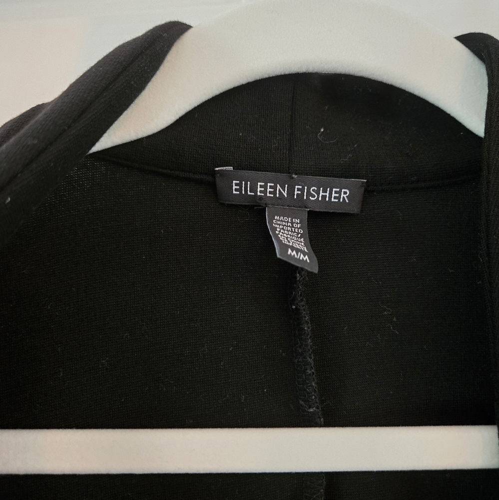Eileen Fisher Black Blazer Casual Medium Jacket - Picture 2 of 7
